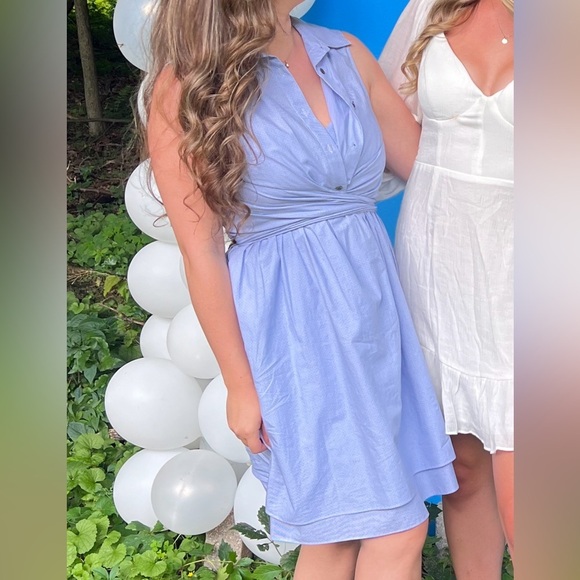 10 Crosby Derek Lam Blue Mini Dress - Picture 1 of 14